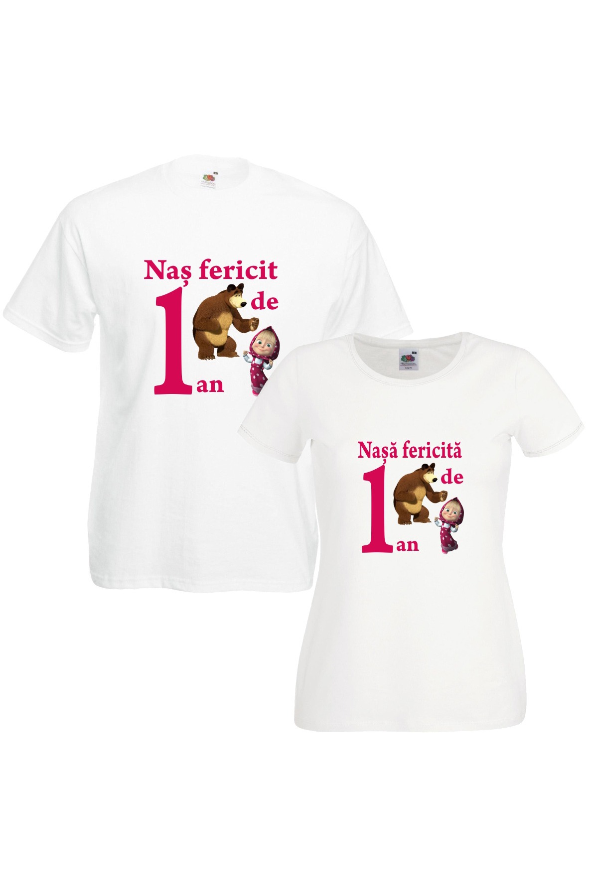 Egoism Wrap come Set tricouri pentru nasi 1 an Masha si Ursul - Originalprint Cadouri  personalizate
